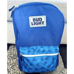 Blue Budlight Beer Case 24 Can Insulated Soft Sided Pockets  Cooler Back Pack